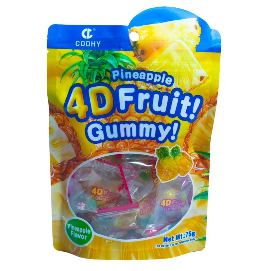 Kẹo Dẻo Trái Cây 4D CDDHY Vị Dứa Gói 75g