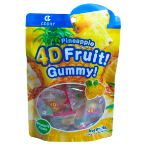 Kẹo Dẻo Trái Cây 4D CDDHY Vị Dứa Gói 75g
