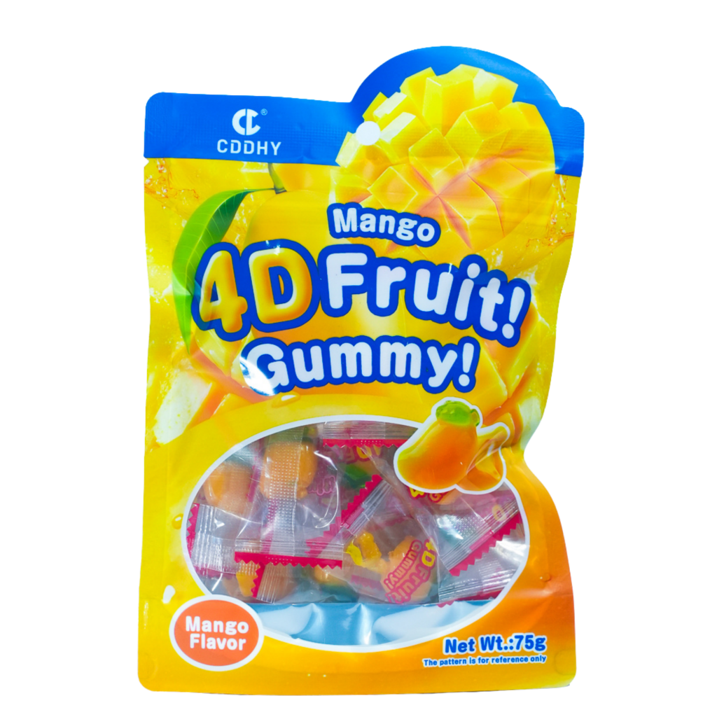Kẹo Dẻo Trái Cây 4D CDDHY Vị Xoài Gói 75g