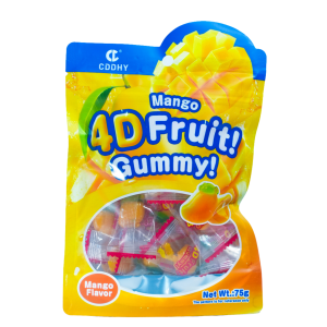 Kẹo Dẻo Trái Cây 4D CDDHY Vị Xoài Gói 75g
