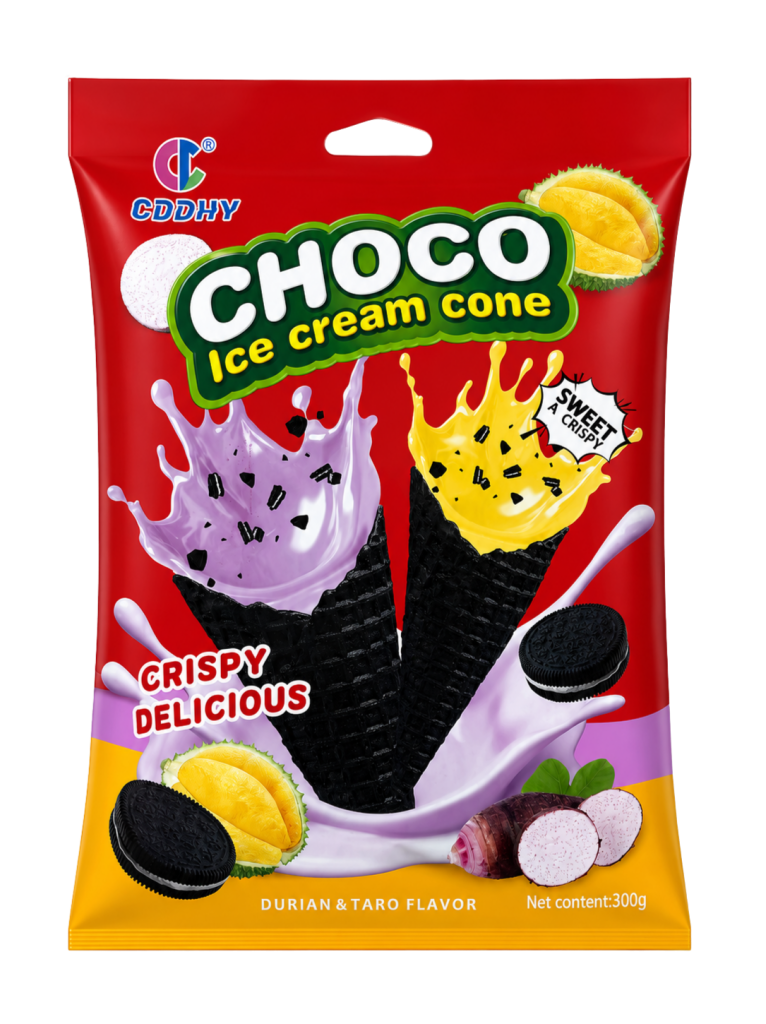 Bánh Ốc Quế Hình Kem Vị Sầu Riêng Khoai Môn CDDHY.