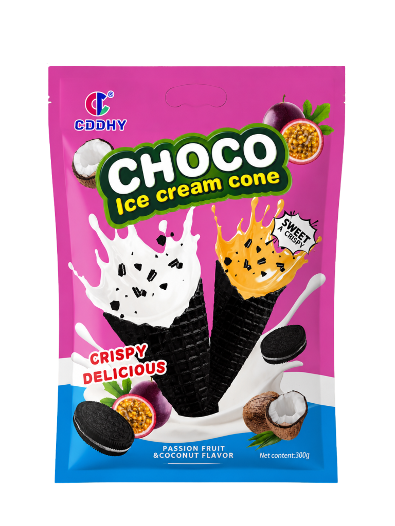 Bánh Ốc Quế Hình Kem Vị Dừa Chanh Leo CDDHY.
